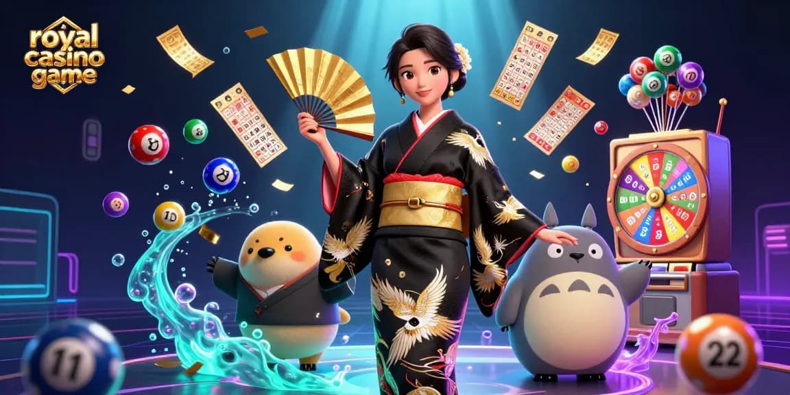 Experience the thrill of the royal casino game with vibrant scenes and exciting lottery elements.