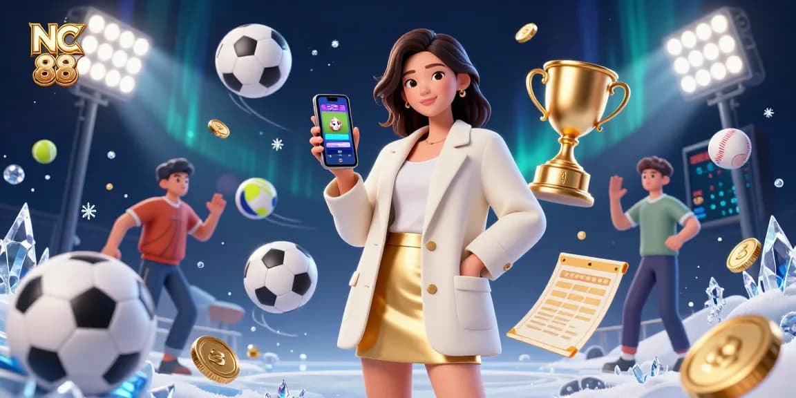 Experience NC88's thrilling sports betting scene with dynamic elements and engaging characters.
