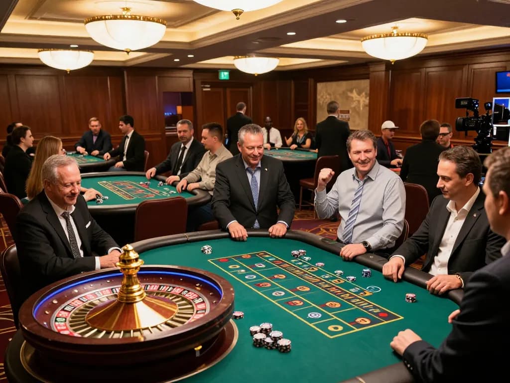 Players engaging in dynamic gameplay at 888bgo casino, celebrating wins with excitement and camaraderie.