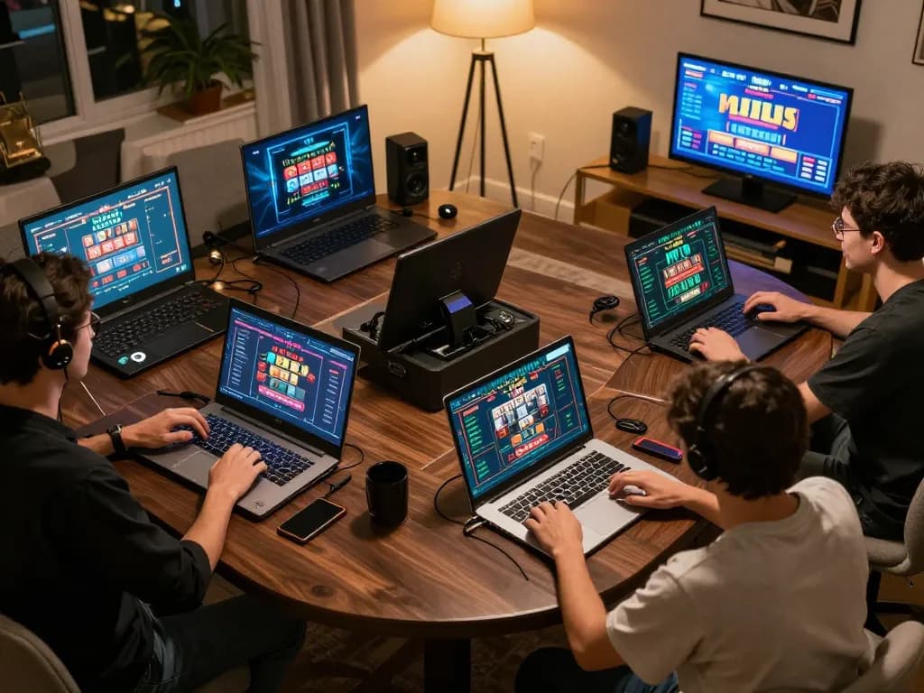 Hitclub players enjoying engaging live dealer games in a cozy home setting while monitoring responsible gaming practices