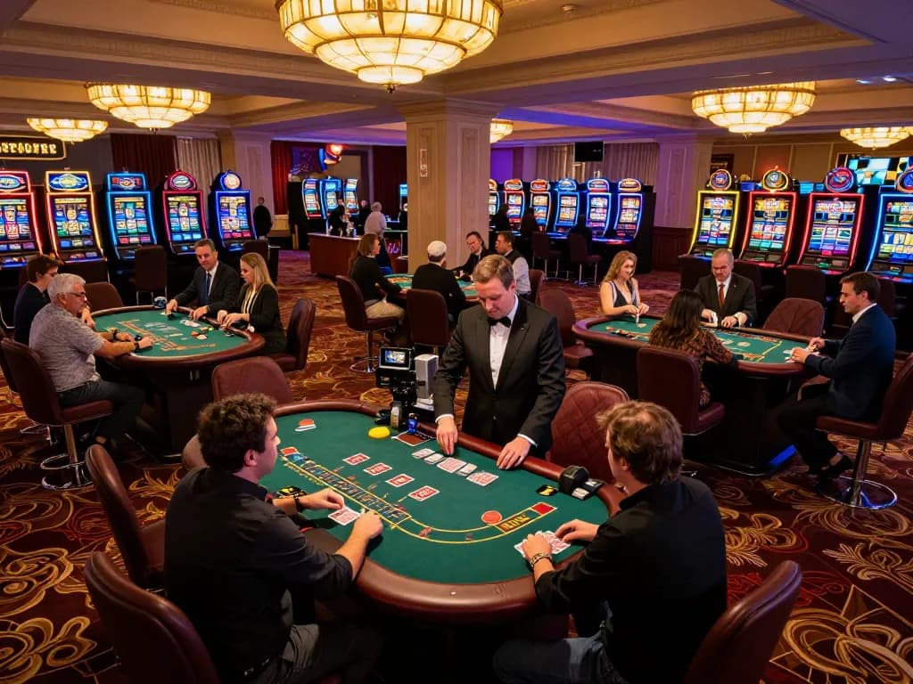 Engage in thrilling blackjack gameplay on bustling casino floor showcasing https://www.bearcreekwatershed.org/macroinvertebrates atmosphere