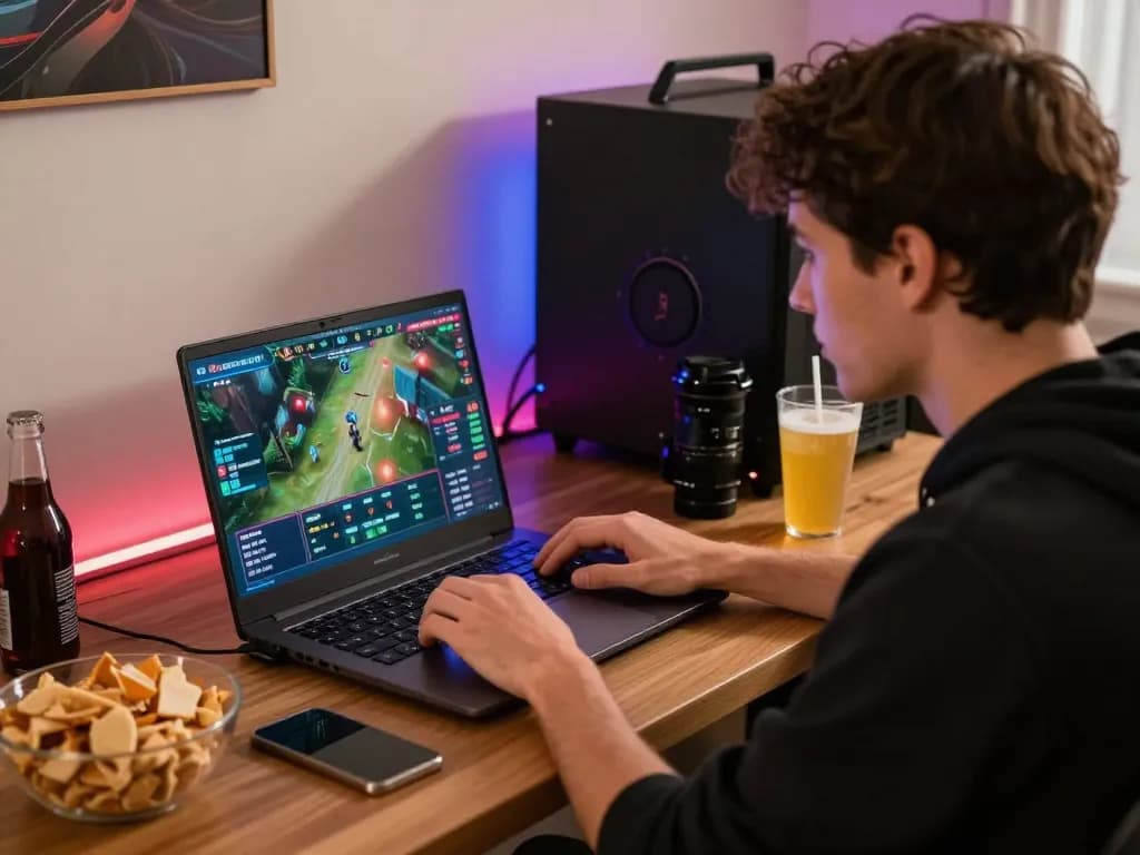 lc88 gaming enthusiast placing bets on esports live match from home setup.
