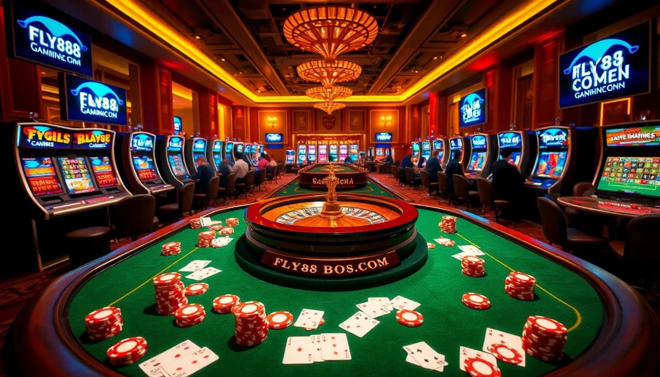 Experience thrilling gameplay at FLY88.COM with vibrant tables and exciting casino action.