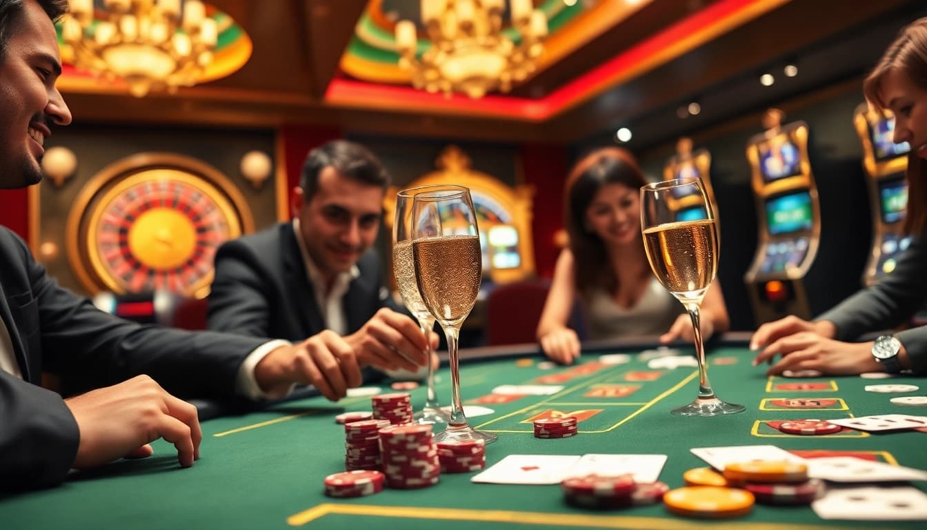 Experience the excitement of ee 88 gaming with vibrant tables, cards, and luxury elements.