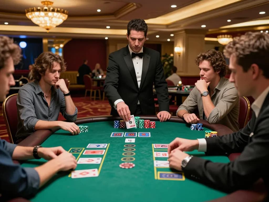 Players showcasing excitement at the vk88 blackjack table during a strategic hand.