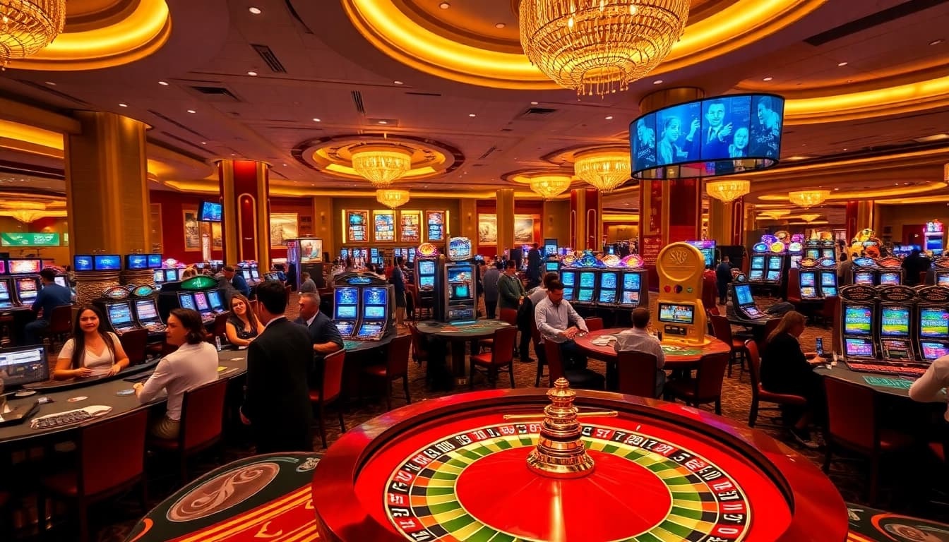 Experience the thrill of betting with sun win at elegant casino tables and vibrant slot machines.