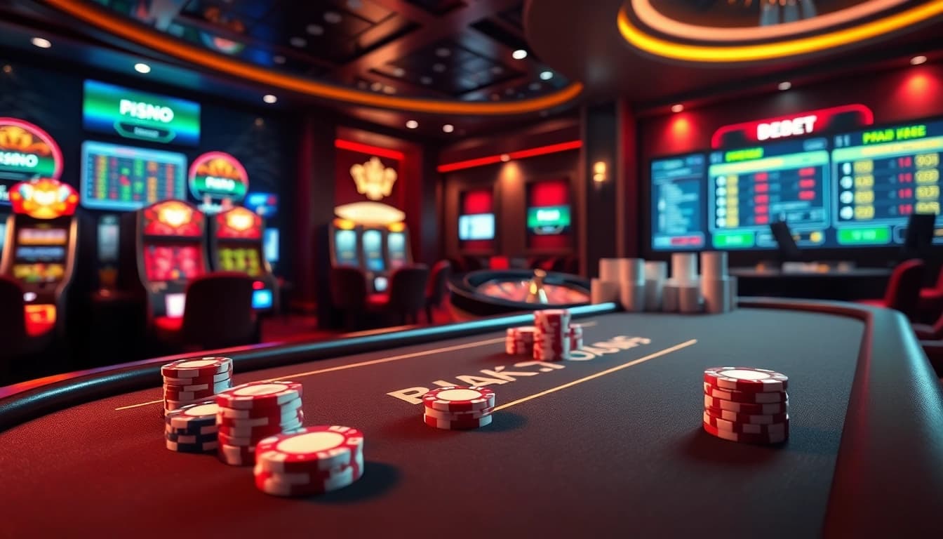 Experience high-stakes online gaming at https://debet2.app/ with a luxurious casino atmosphere featuring poker and slots.