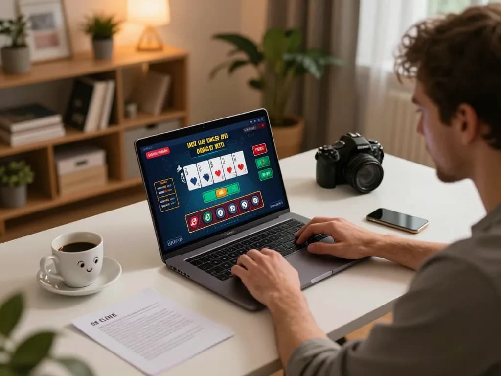 Player engaged in strategic blackjack gameplay on man88ink's online platform