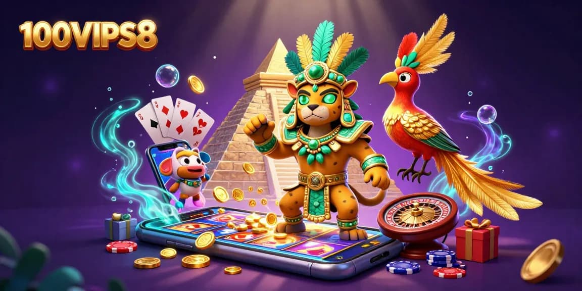 Experience excitement with 100VIPS8, where spins and high-stakes action unfold in a captivating casino setting.