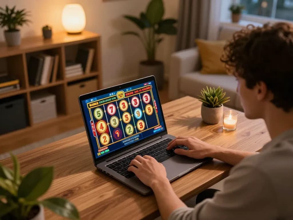 Engaging in an exciting online slot game experience at 92slot from the comfort of home