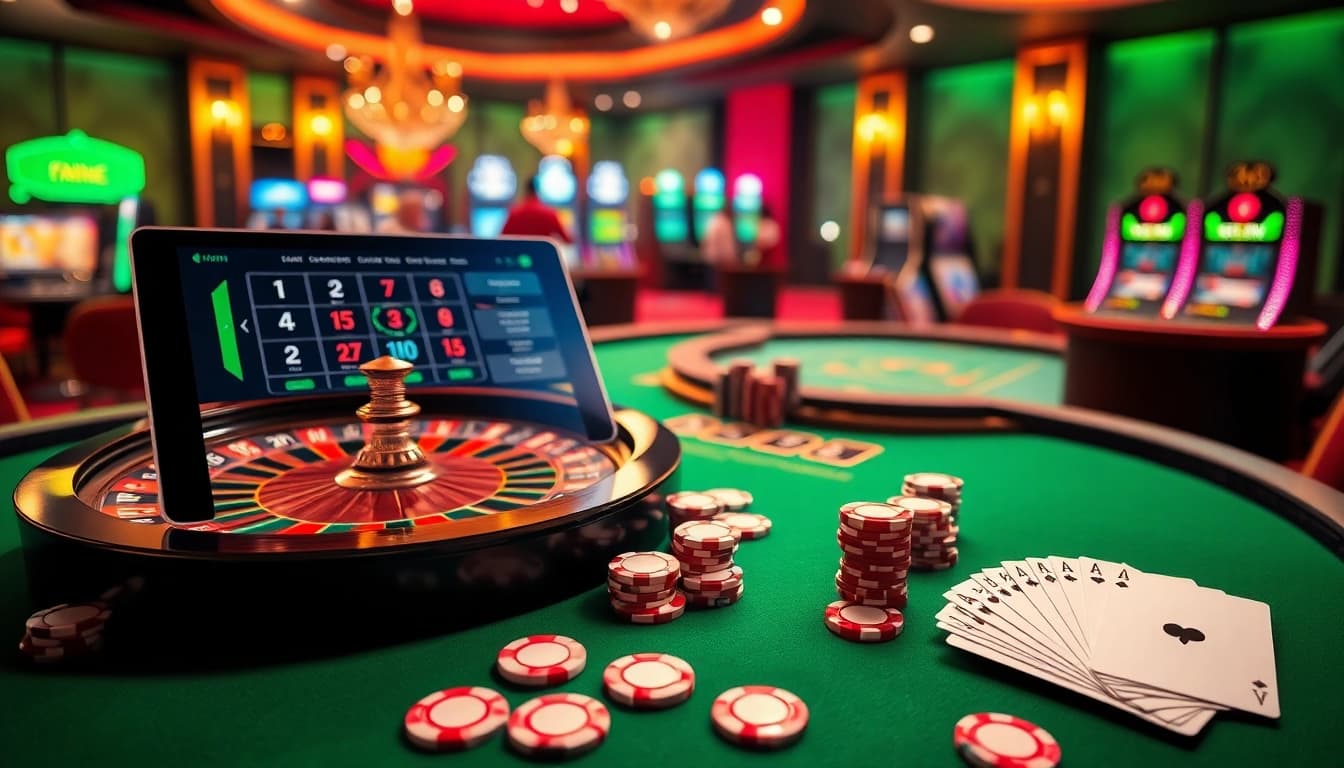 A dynamic casino scene showcasing the excitement of WW88.COM with poker chips, roulette wheel, and a luxury atmosphere.