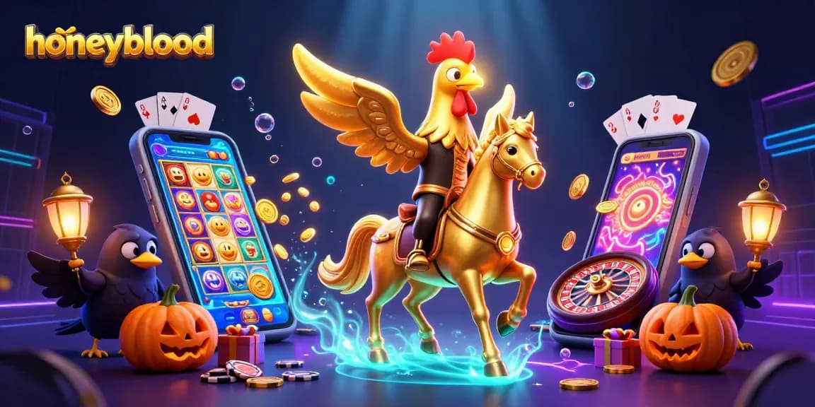 Engage in the thrilling world of honeyblood casinos featuring a golden rooster and games galore.