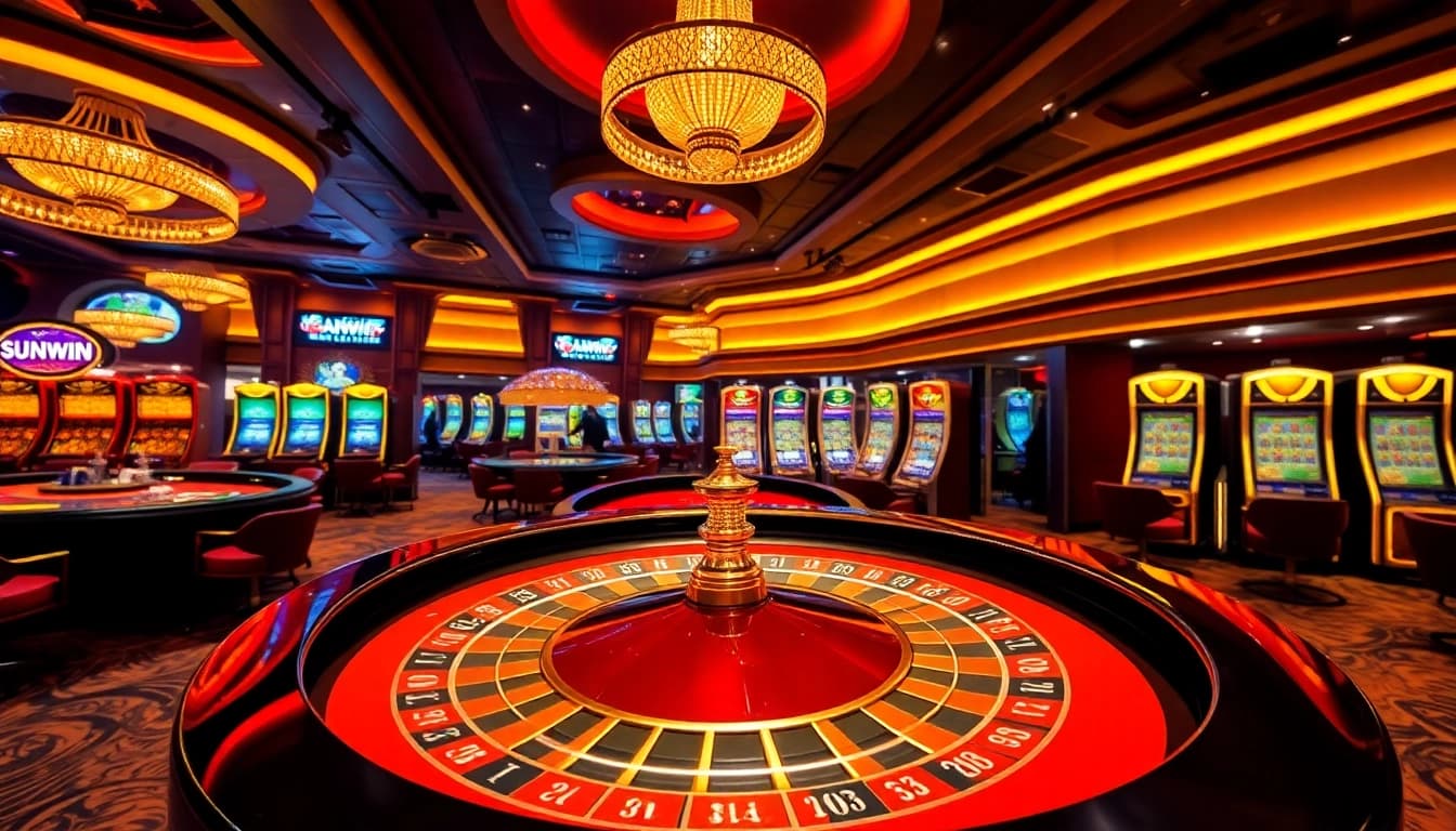 Experience the thrill of sunwin with vibrant casino tables and exciting gaming action.