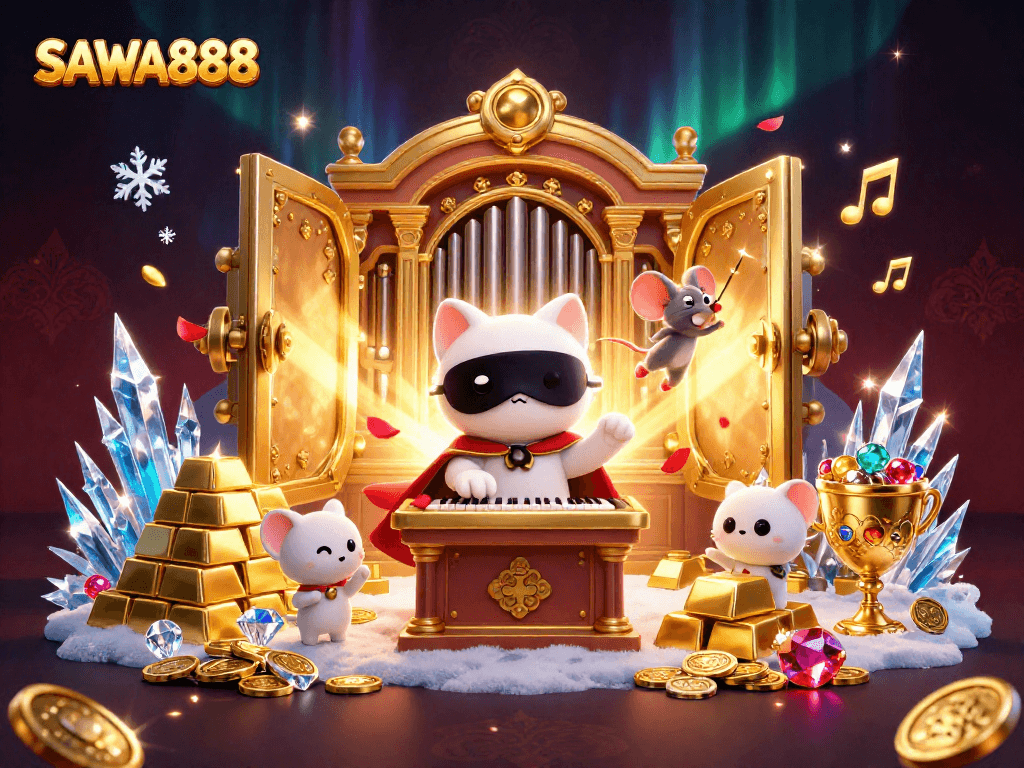 Engage with exciting slot gameplay at SAWA888, featuring stunning 3D visuals and dynamic scenes.