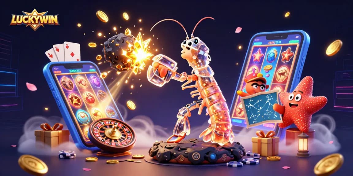 Engage your luck with LUCKYWIN in a vibrant 3D cosmic casino adventure.