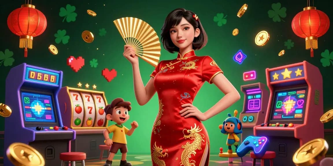 S666 offers dynamic experiences in a captivating Asian-themed casino scene with vibrant colors and engaging game elements.