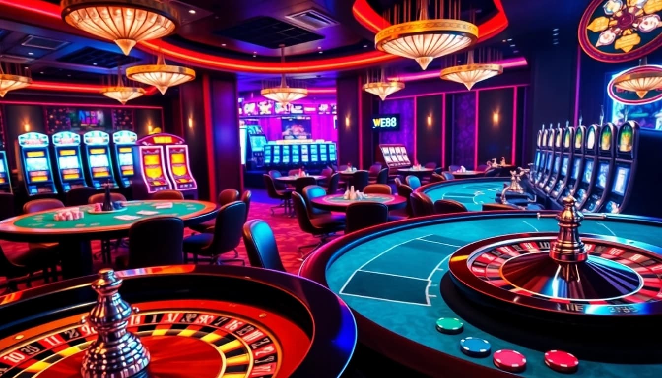 Join the excitement at WE88 with vibrant casino tables and thrilling gameplay.