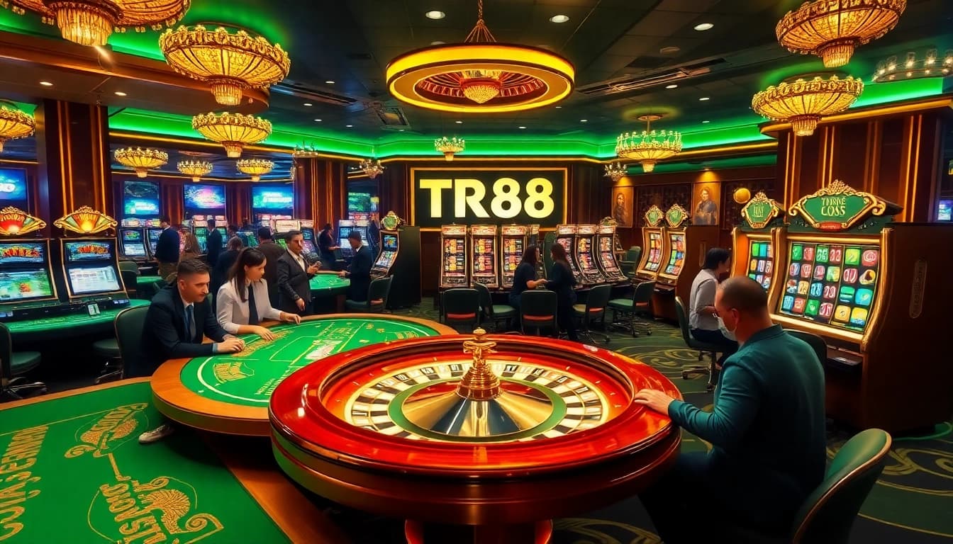 Engaged players enjoying an exciting gaming session at TR88 online casino.