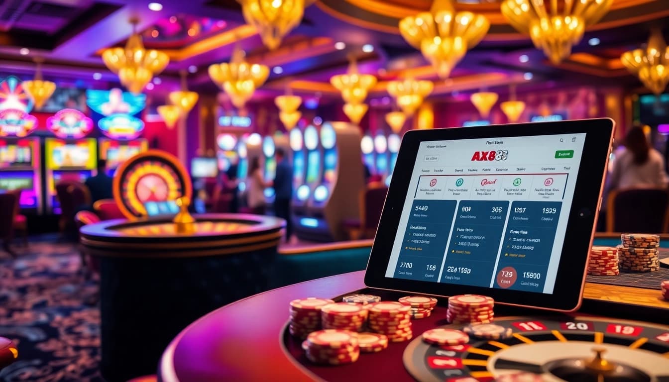 Players enjoying an exciting gambling experience at AX88's online casino interface.