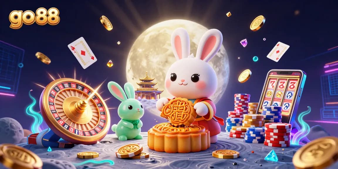 Join the excitement at go 88 with a vibrant illustration showcasing the fusion of casino elements and Chinese folklore.