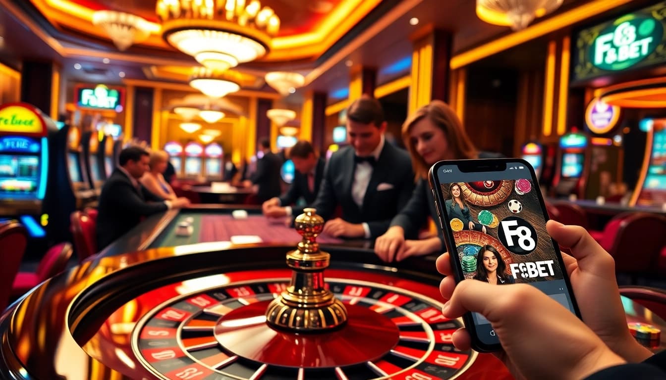 Players engaging in strategic gameplay at F8 BET's exciting casino tables.