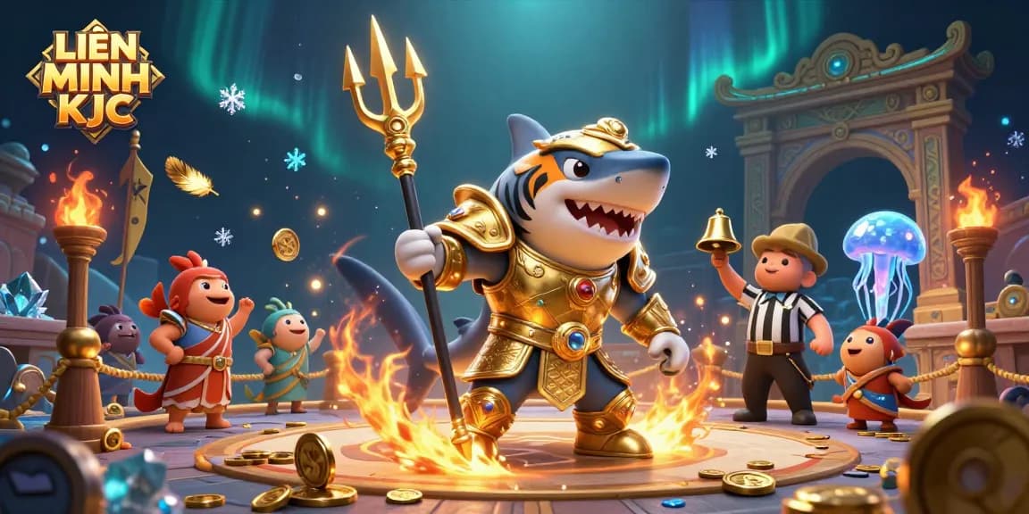 Experience dynamic gameplay with LIÊN MINH KJC in an underwater casino arena filled with excitement.