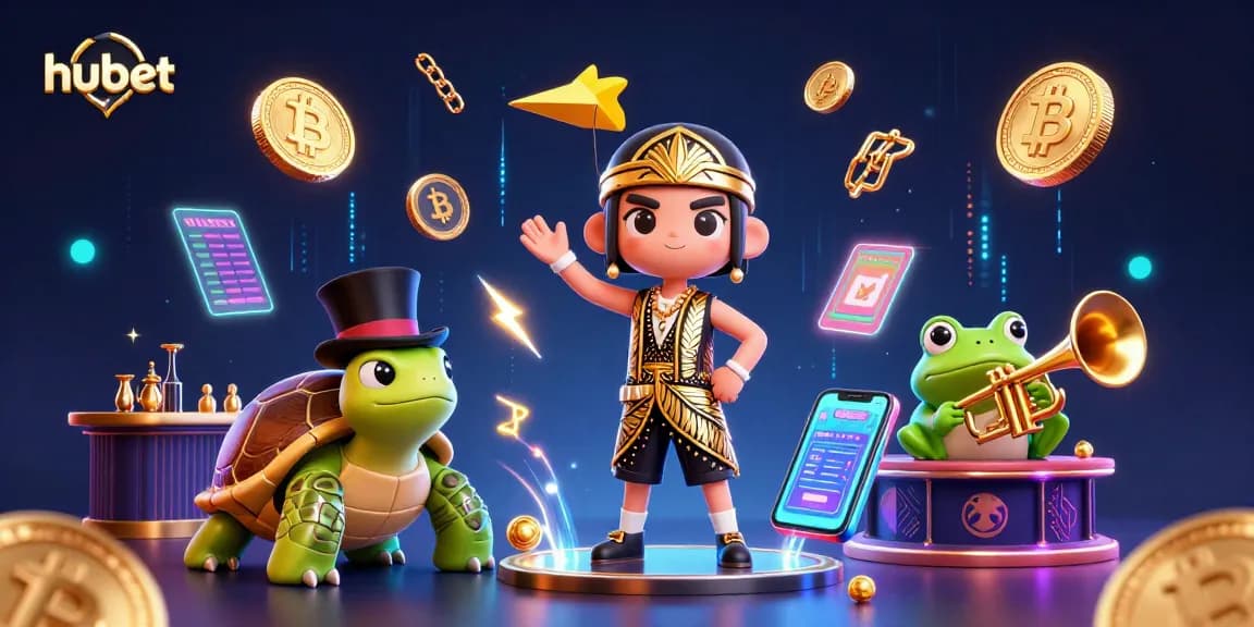 Engage with hubet's vibrant casino atmosphere featuring a 1920s party scene enriched with crypto elements.