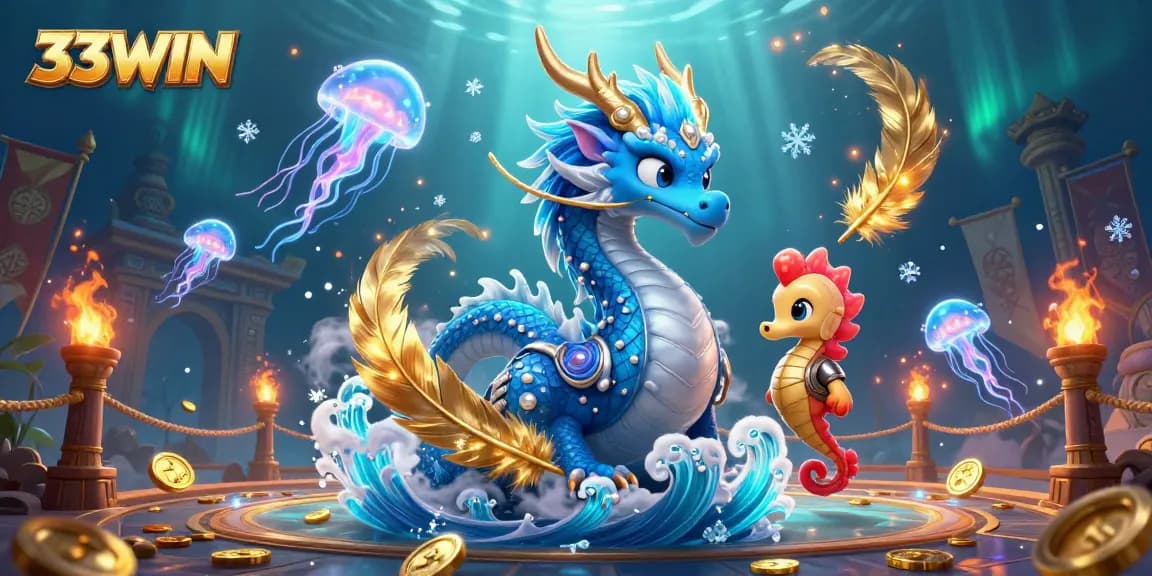 Experience exhilarating gameplay at 33WIN with vibrant dragons, knights, and underwater scenes.