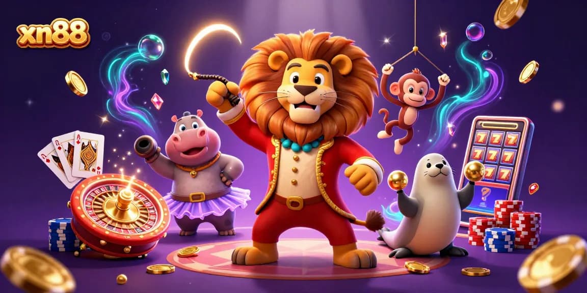 Engage with xn88's thrilling gaming world through vibrant slots and interactive characters.