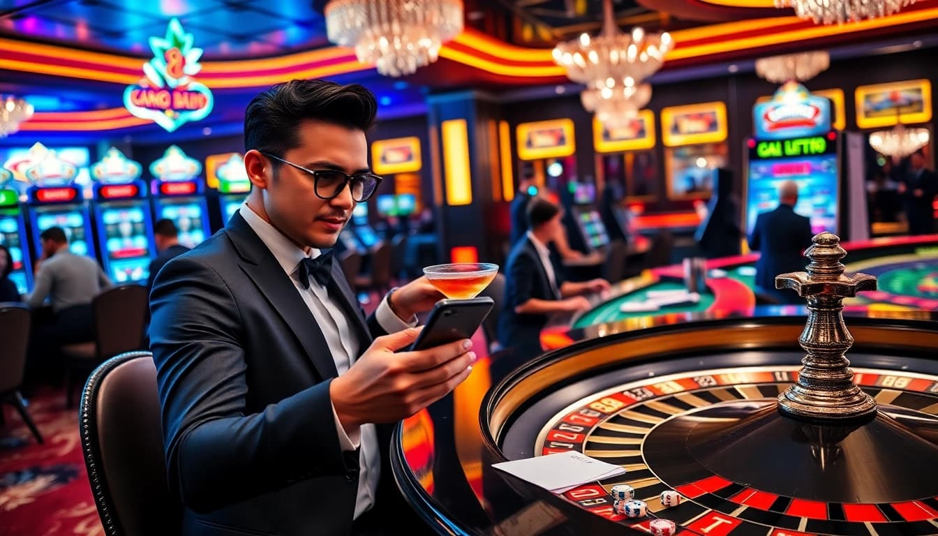 Engaged players enjoying casino gaming, revealing how to ĐĂNG KÝ LUCK8 for greater winnings.