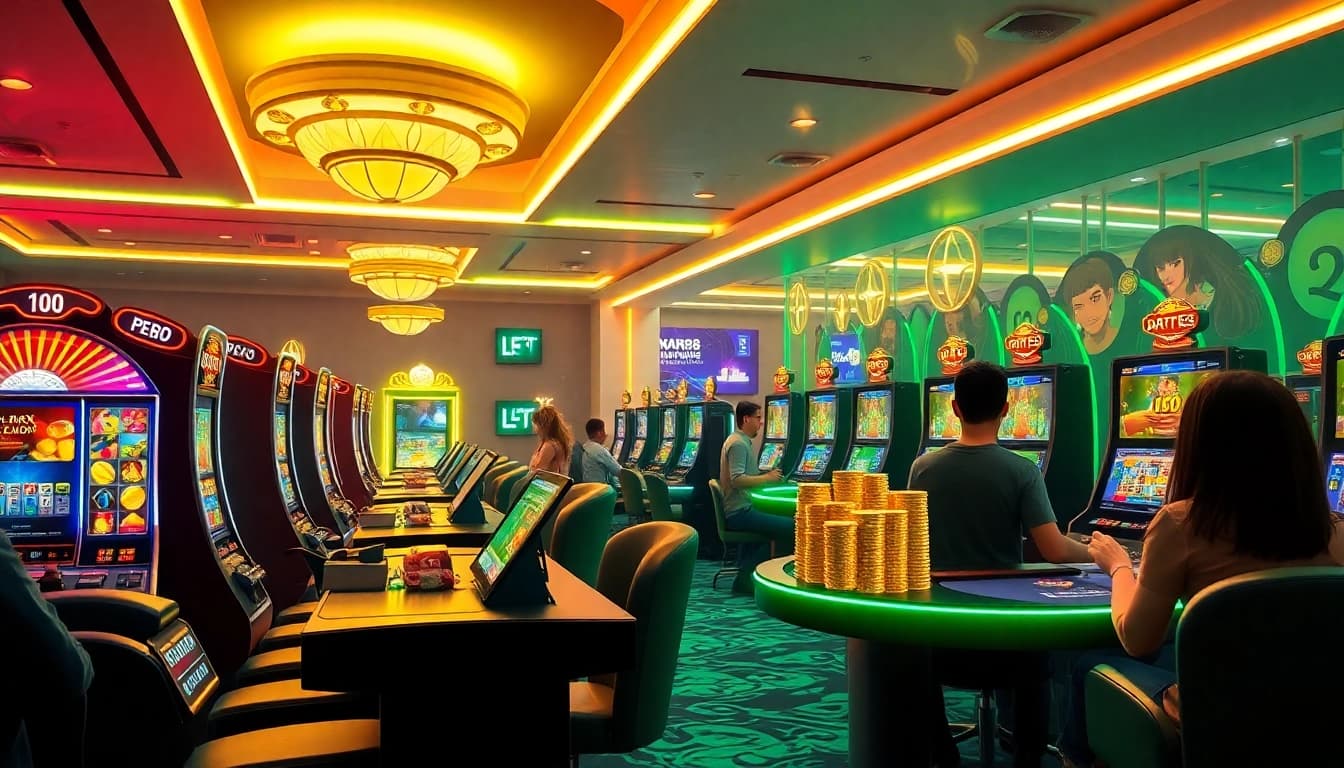 Engaging players enjoying vibrant online games at NK88's modern casino platform.
