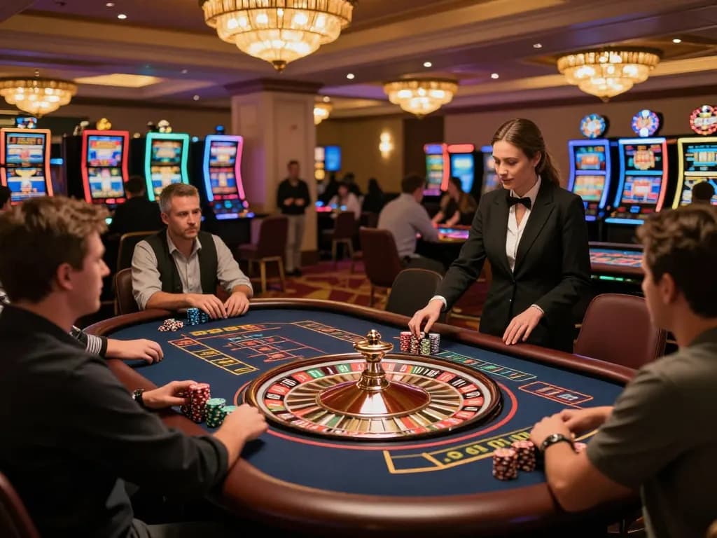 Engaging gameplay at Sunwin casino's roulette table, showcasing vibrant atmosphere and strategic betting moments.