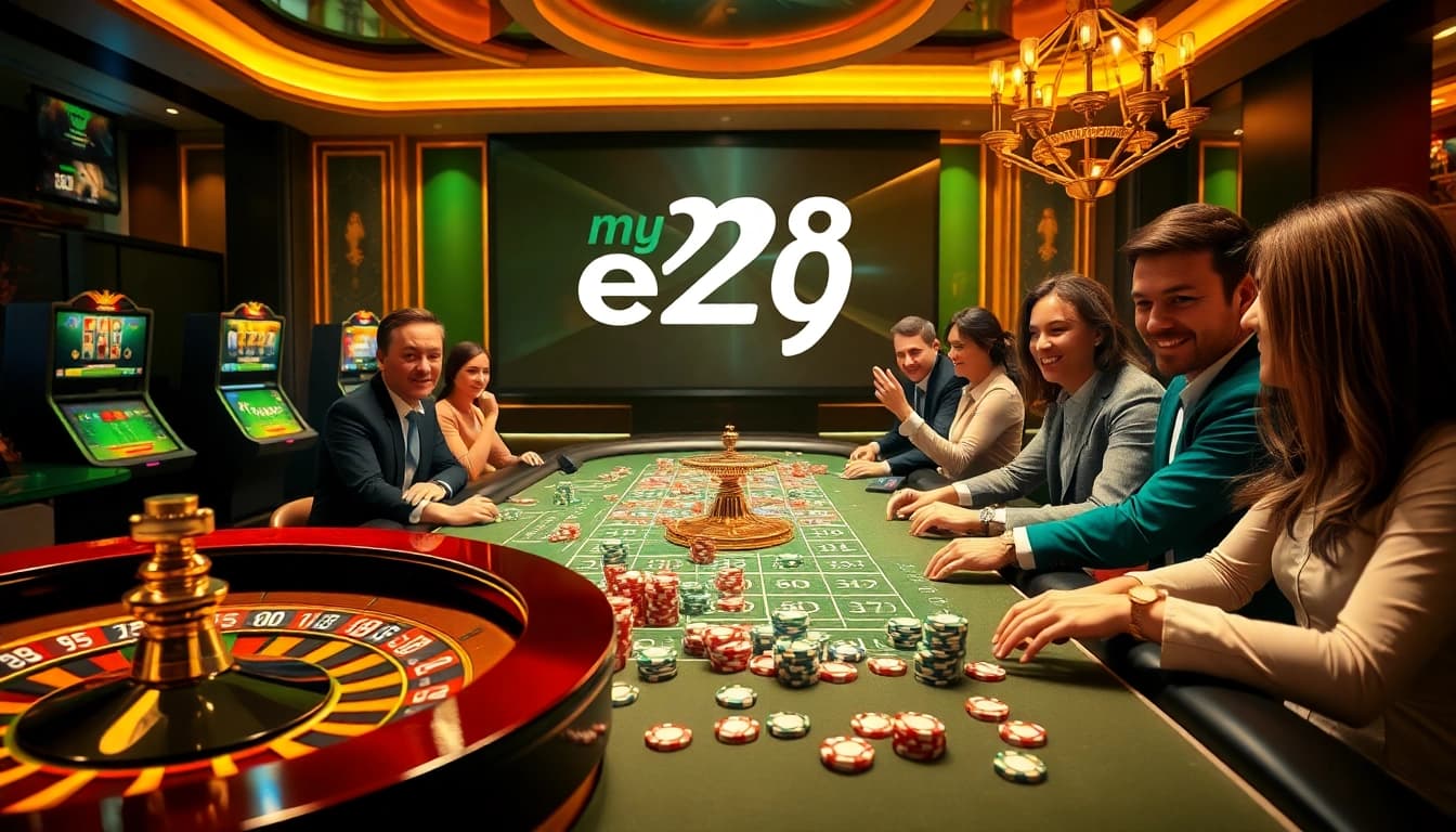 Experience the thrill at e28 my with players enjoying high-stakes casino games.