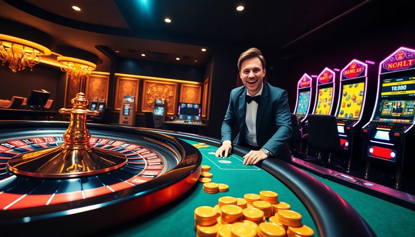 Experience the thrills of Link NEW88 with vibrant casino gaming featuring roulette and poker.