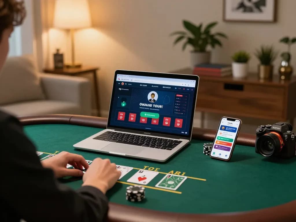 Player engaged in FLY88 live dealer blackjack setup showing focus and strategy