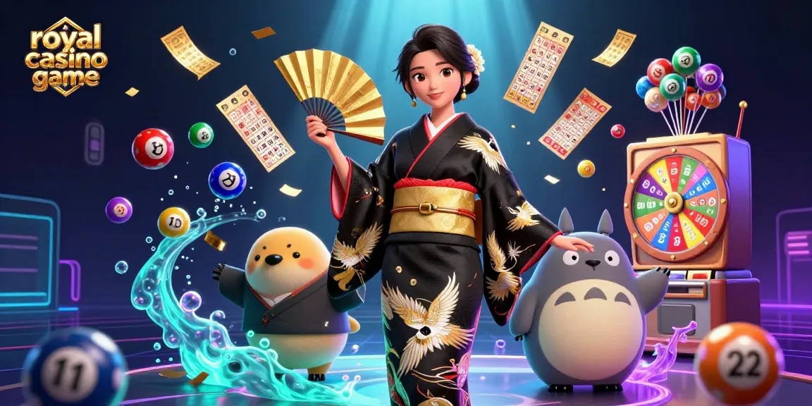 Experience the thrill of the royal casino game with vibrant scenes and exciting lottery elements.