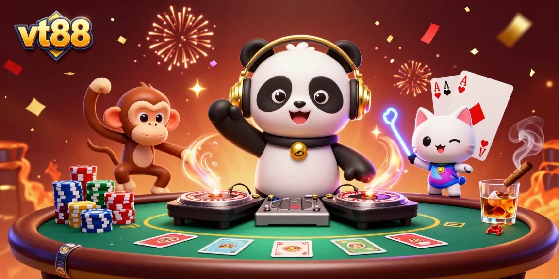 Experience exhilarating gameplay at vt88 with vibrant casino characters and dynamic elements.