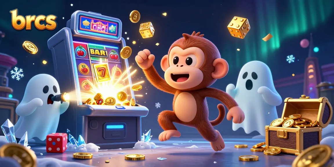 Experience thrilling jackpots at brcs with lively casino characters and vibrant slot machine action.