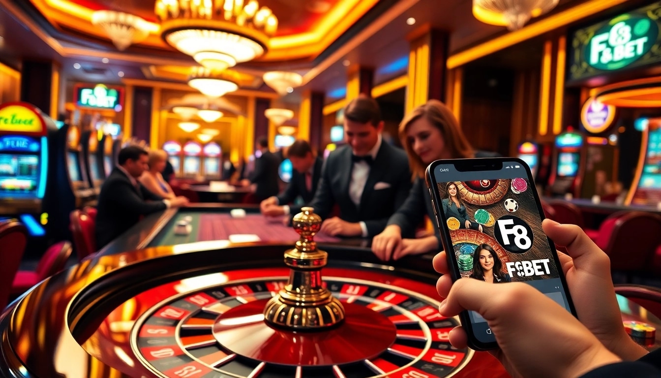 Players engaging in strategic gameplay at F8 BET's exciting casino tables.