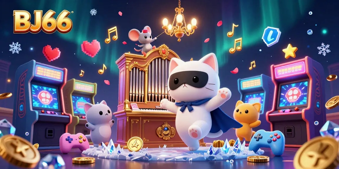 Experience the excitement at BJ66 as enchanting characters celebrate thrilling casino games and winning moments.