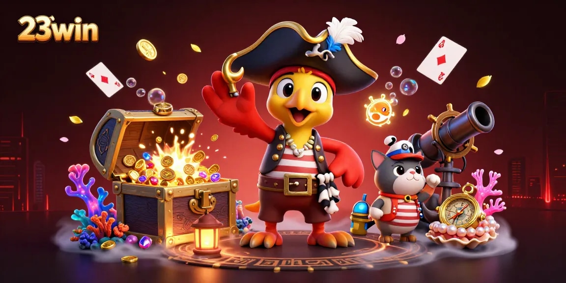 Experience the thrilling gaming environment at 23win featuring pirates and treasure.