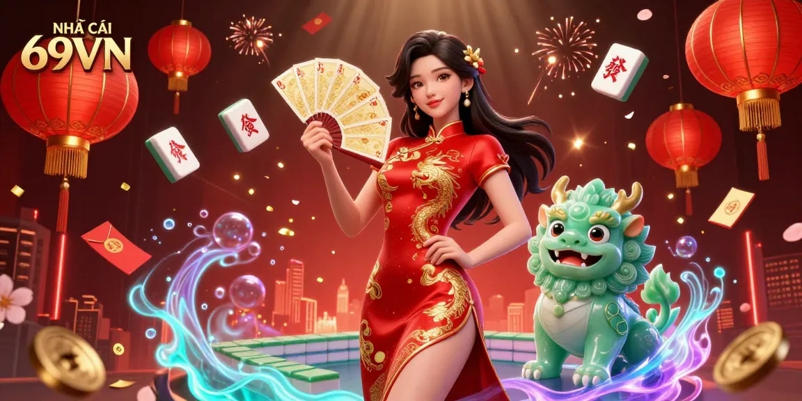 Experience the vibrant atmosphere of NHÀ CÁI 69VN with immersive casino elements and captivating characters.