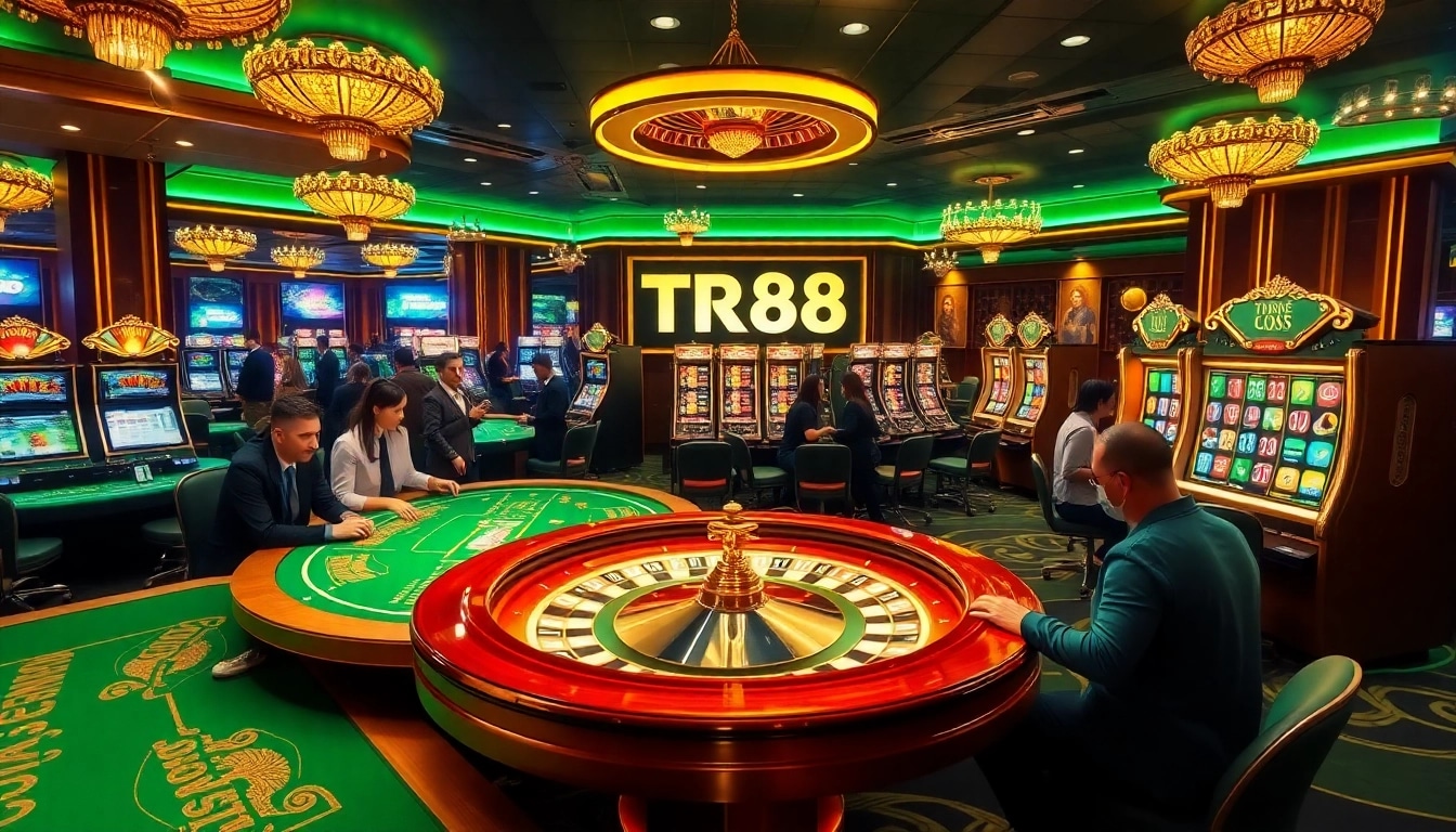 Engaged players enjoying an exciting gaming session at TR88 online casino.