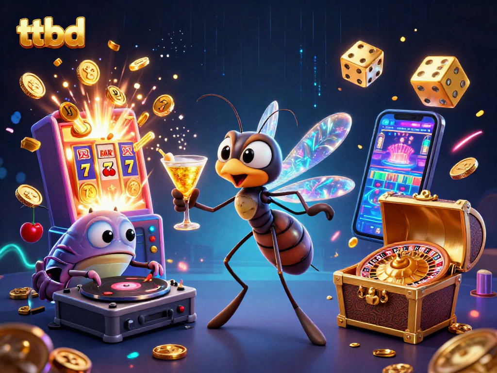 Experience thrilling moments with ttbd as a lively casino mascot and a trilobite DJ bring excitement and immersion.