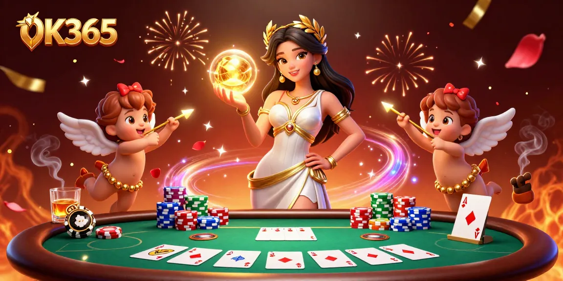 Experience the excitement at OK365 as the goddess leads poker stakes and thrilling gameplay.