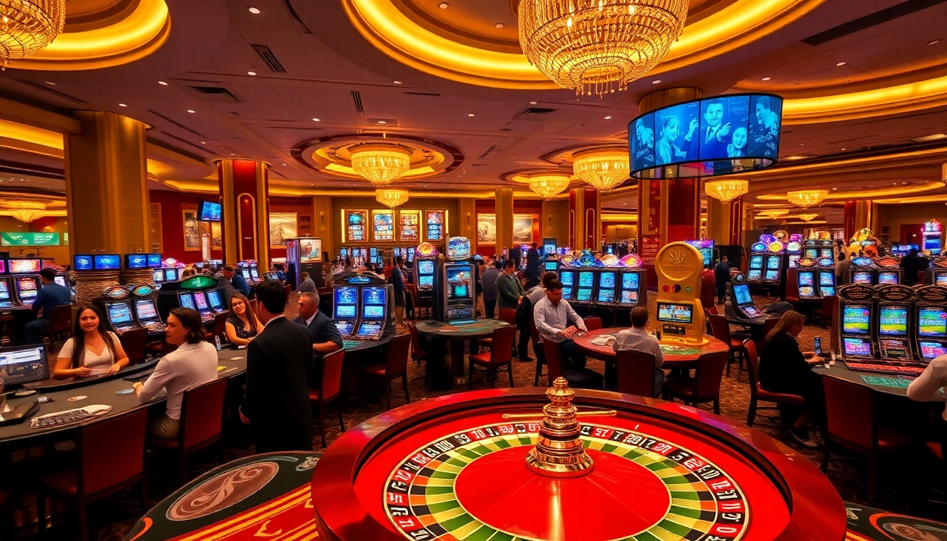 Experience the thrill of betting with sun win at elegant casino tables and vibrant slot machines.