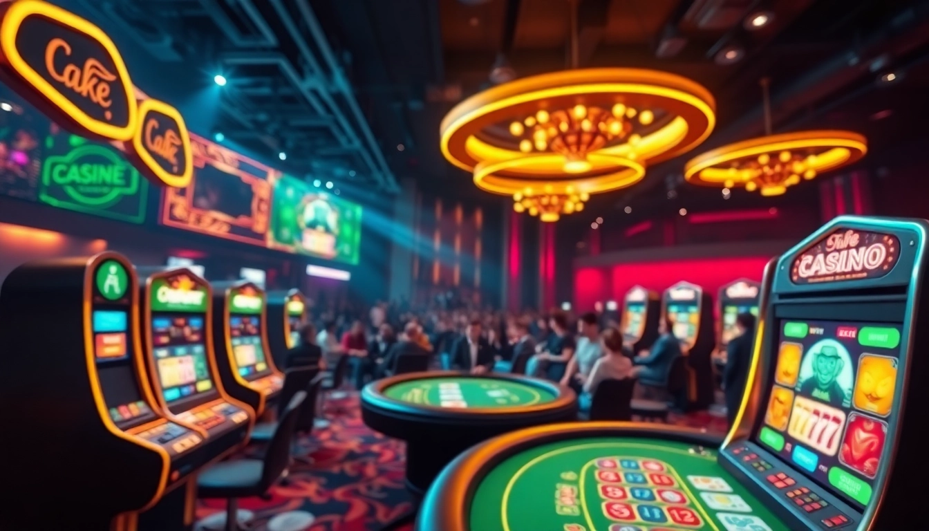 אווירה מרгשת בקזינו Stake Casino שמציג משחקים דיגיטליים מלאי חיים וקהל וירטואלי פעיל.