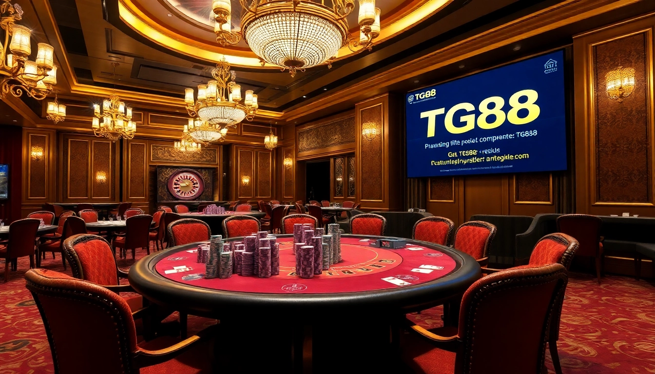 Experience the thrill of TG88 at a luxurious casino with exciting tables and vibrant games.