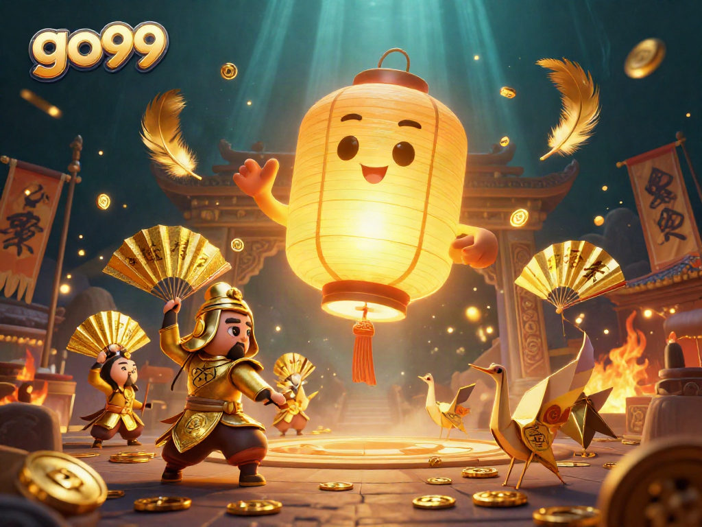 Experience the vibrant go99 casino world with golden lanterns and lucky symbols!
