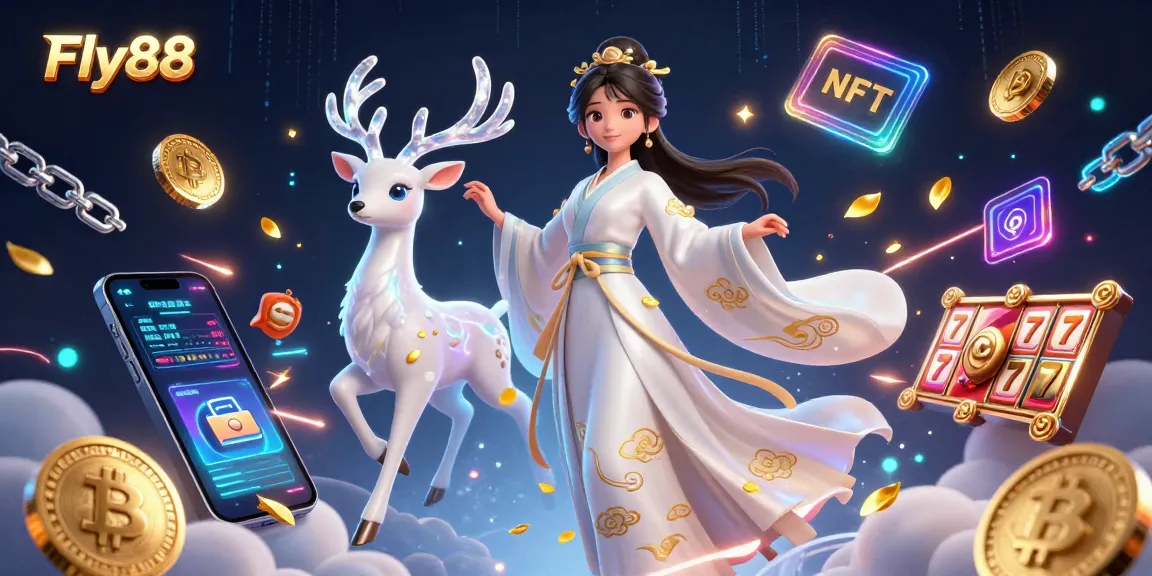 Experience thrilling slots and casino games at Fly88 with vibrant illustrations of the action.